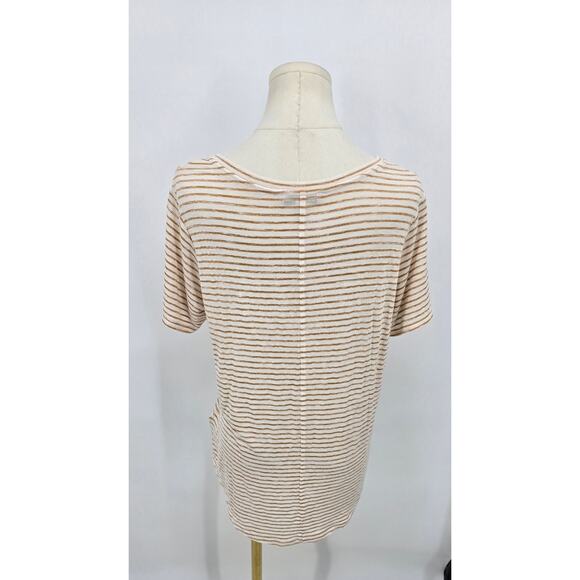 Liverpool Los Angeles Striped V-Neck Tee - Size M - Picture 3 of 5